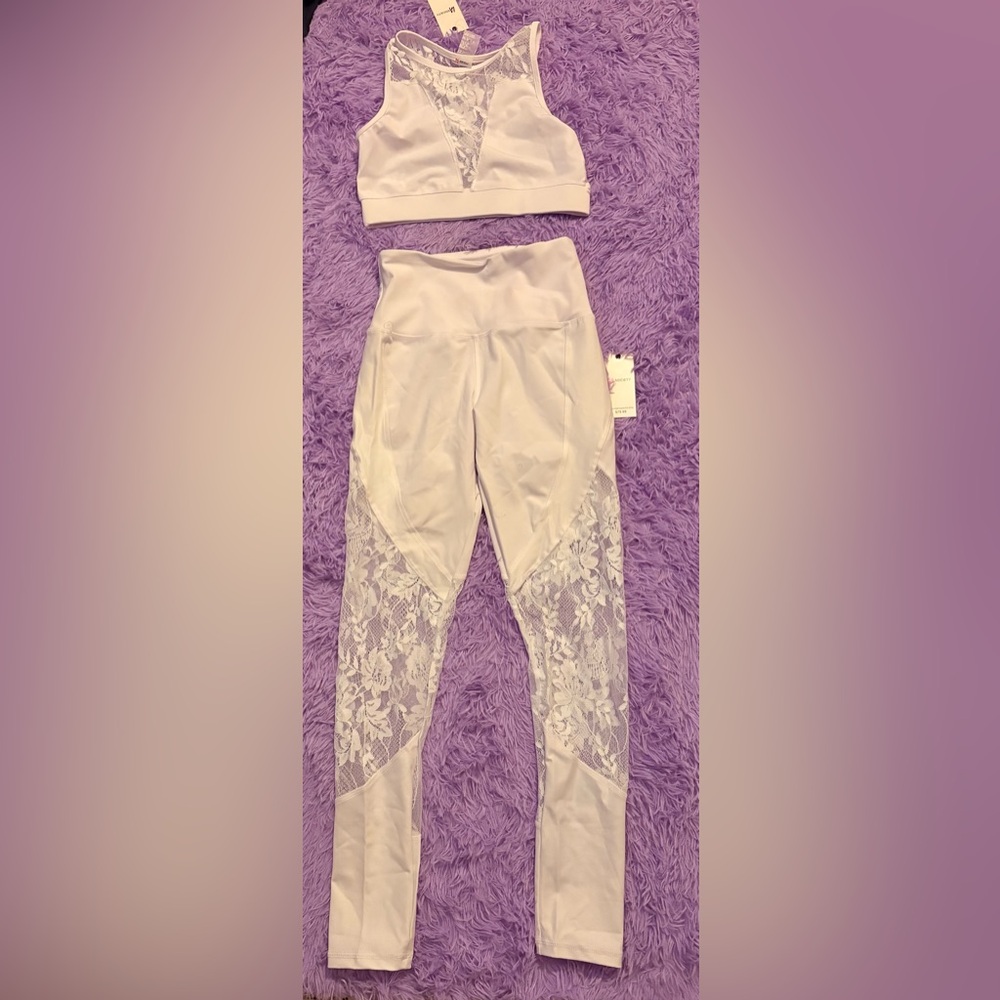 Elegant Lace Trim Jumpsuit in Cream